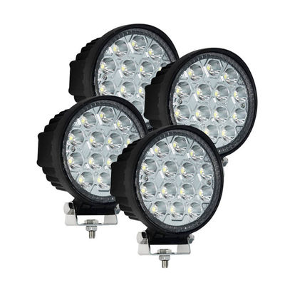 4 قطعة بقعة دائرية LED ضوء العمل 42W للآلات الهندسية