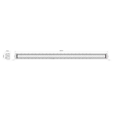 السيارات 4x4 IP67 صف مزدوج شريط ضوء LED 288W DC 24V PC عدسة OSRAM رقاقة