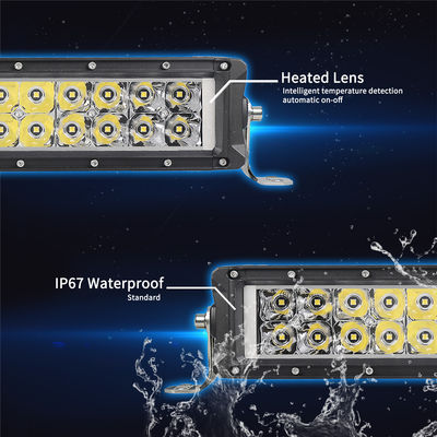السيارات 4x4 IP67 صف مزدوج شريط ضوء LED 288W DC 24V PC عدسة OSRAM رقاقة