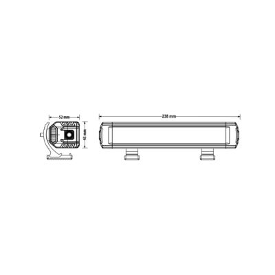 شريط ضوء LED صف واحد نحيف مقاوم للماء للقوارب 18w 9in 1620lm