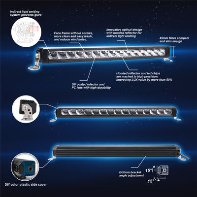 UTV مقاوم للماء 5.5in شريط إضاءة LED تلقائي مضاد للخدش 760lm إخراج