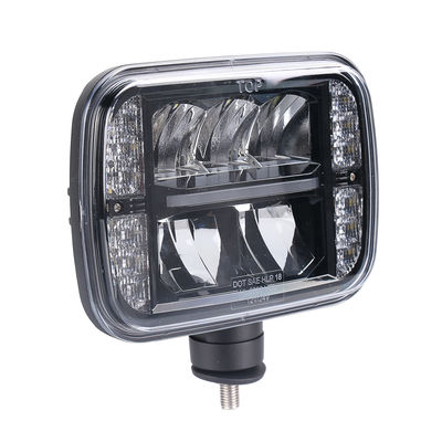 المصابيح الأمامية السوداء SAE 5 X 7 LED Snow Plow 30W 6000K High Low Beam
