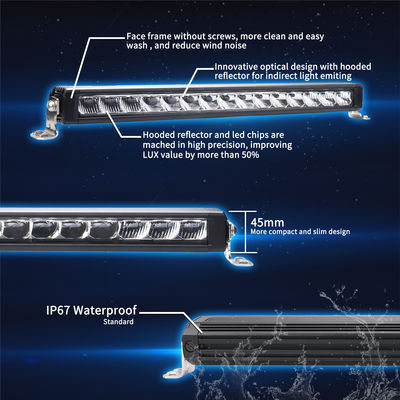 أسود ECE 20 بوصة مصابيح قيادة LED رفيعة R112 LED شريط إضاءة للسيارة