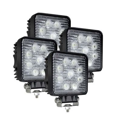 4 قطعة أضواء عمل كاشفة LED مربعة IP67 2160lm الإسكان الأسود